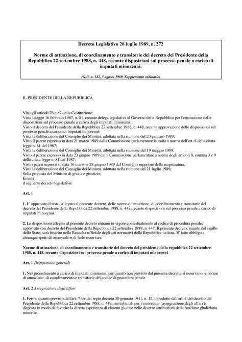 art 30 d lv 271 89|decreto legislativo 28 luglio 1989.